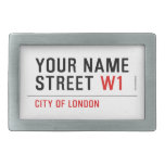 Your Name Street  Belt Buckle