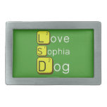 Love
 Sophia
 Dog
   Belt Buckle