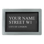 Your Name Street  Belt Buckle