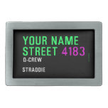 Your Name Street  Belt Buckle