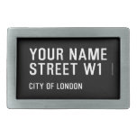 Your Name Street  Belt Buckle