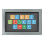 Happy
 Birthday
 MARTHA   Belt Buckle