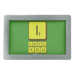 I
 LOVE
 YOU  Belt Buckle