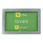 'Nolla 
 loves
 Popcat'  Belt Buckle
