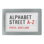 Alphabet  Street  Belt Buckle