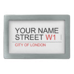 Your Name Street  Belt Buckle