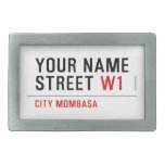 Your Name Street  Belt Buckle