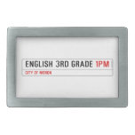 English 3rd grade  Belt Buckle