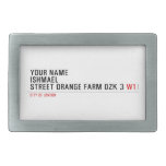 Your Name ishmael Street orange farm dzk 3  Belt Buckle