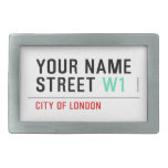 Your Name Street  Belt Buckle