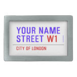 Your Name Street  Belt Buckle