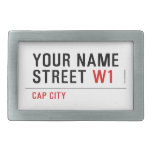 Your Name Street  Belt Buckle