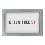 Green Tree  Belt Buckle