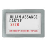 JULIAN ASSANGE CASTLE    Belt Buckle