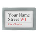 Your Name Street  Belt Buckle