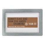 Geniet elke dag van een ander         dagmenu  Belt Buckle