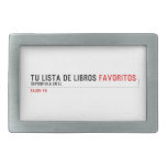 tu LISTA DE libros  Belt Buckle