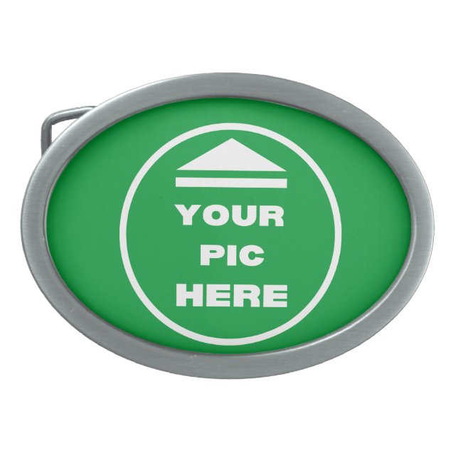 Belt Buckle - Add Your Image - Oval (Front)