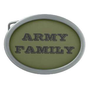 Belt Buckle Army Family