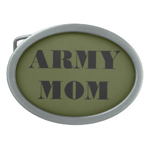 Belt Buckle Army Mom