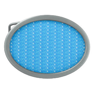 Belt Buckle Baby Blue Glitter