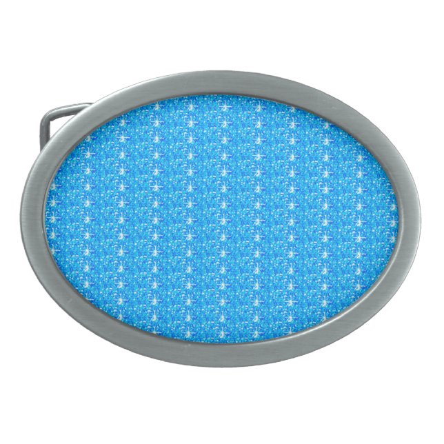 Belt Buckle Baby Blue Glitter (Front)