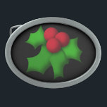 Belt Buckle, Funny Mistletoe Design<br><div class="desc">Makes a fun Christmas stocking stuffer!</div>