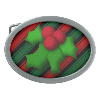 Belt Buckle, Funny Mistletoe Design
