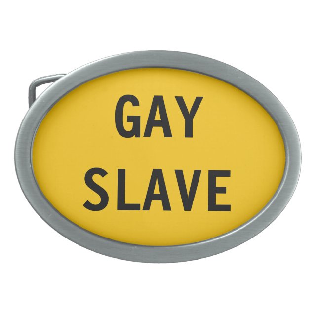 Belt Buckle Gay Slave (Front)