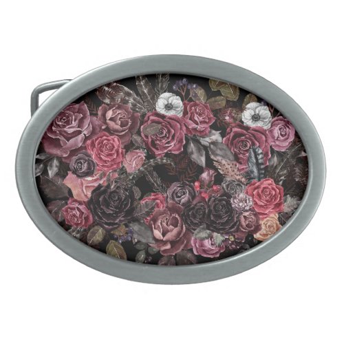 belt buckle in rose design