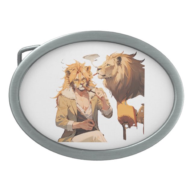 Belt Buckle lion  (Front)
