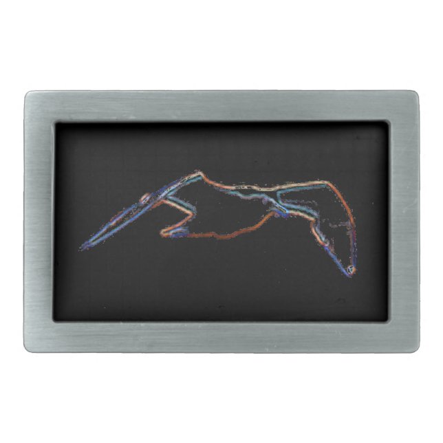 Belt Buckle - Neon Seagull (Front)