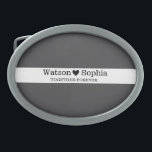 Belt Buckle Of Wedding Couple Name | Black White<br><div class="desc">Belt Buckle Of Wedding Couple Name | Black White.</div>