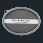 Belt Buckle Of Wedding Couple Name | Black White<br><div class="desc">Belt Buckle Of Wedding Couple Name | Black White.</div>