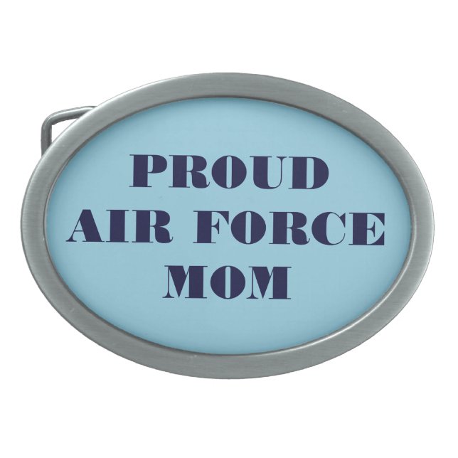 Belt Buckle Proud Air Force Mom (Front)
