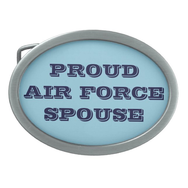 Belt Buckle Proud Air Force Spouse (Front)