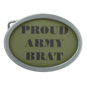 Belt Buckle Proud Army Brat