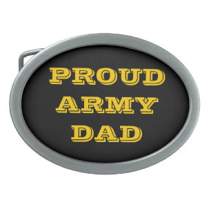 Belt Buckle Proud Army Dad