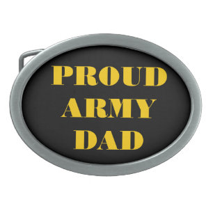 Belt Buckle Proud Army Dad