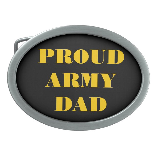 Belt Buckle Proud Army Dad (Front)