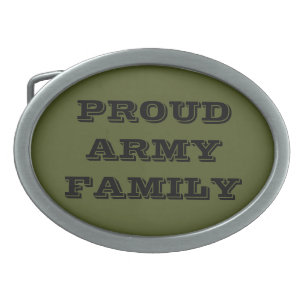 Belt Buckle Proud Army Family