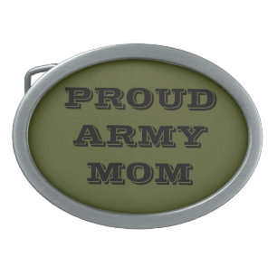 Belt Buckle Proud Army Mom