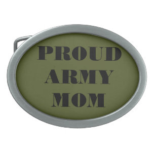 Belt Buckle Proud Army Mom