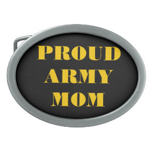 Belt Buckle Proud Army Mom