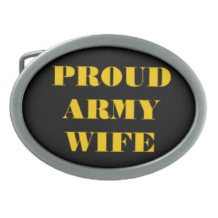 Belt Buckle Proud Army Wife