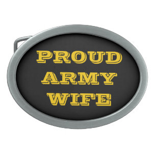 Belt Buckle Proud Army Wife