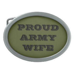 Belt Buckle Proud Army Wife