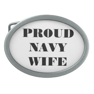 Belt Buckle Proud Navy Wife