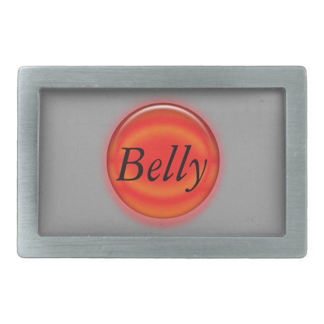 Belt Buckle - Red "Belly" button (Front)