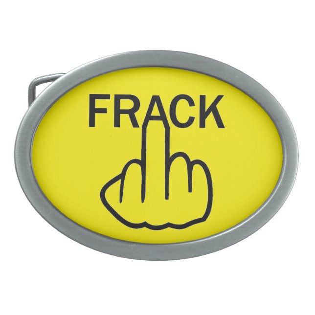 Belt Buckle Stop Fracking (Front)